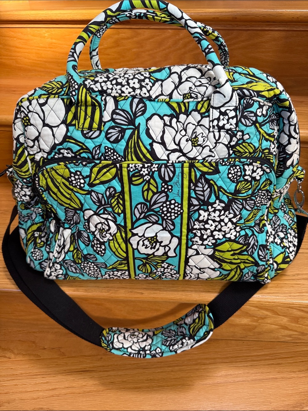Vera Bradley Island Blooms Quilted Tech Travel Bag